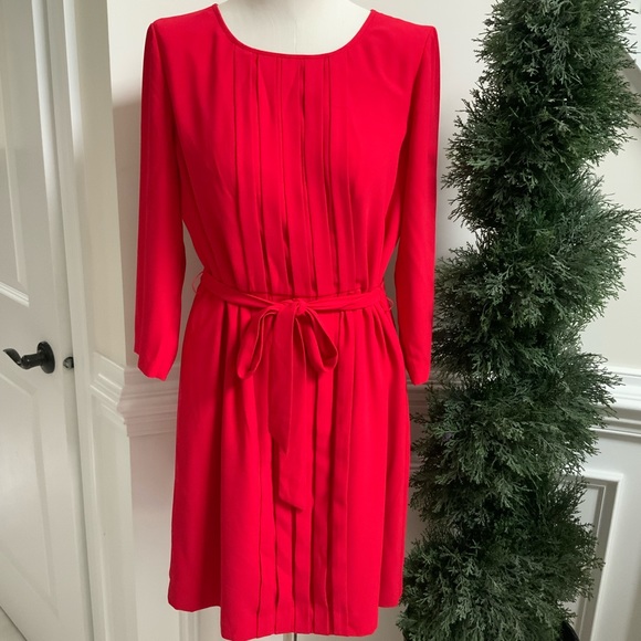 Talbots Red Belted Dress - Picture 5 of 7